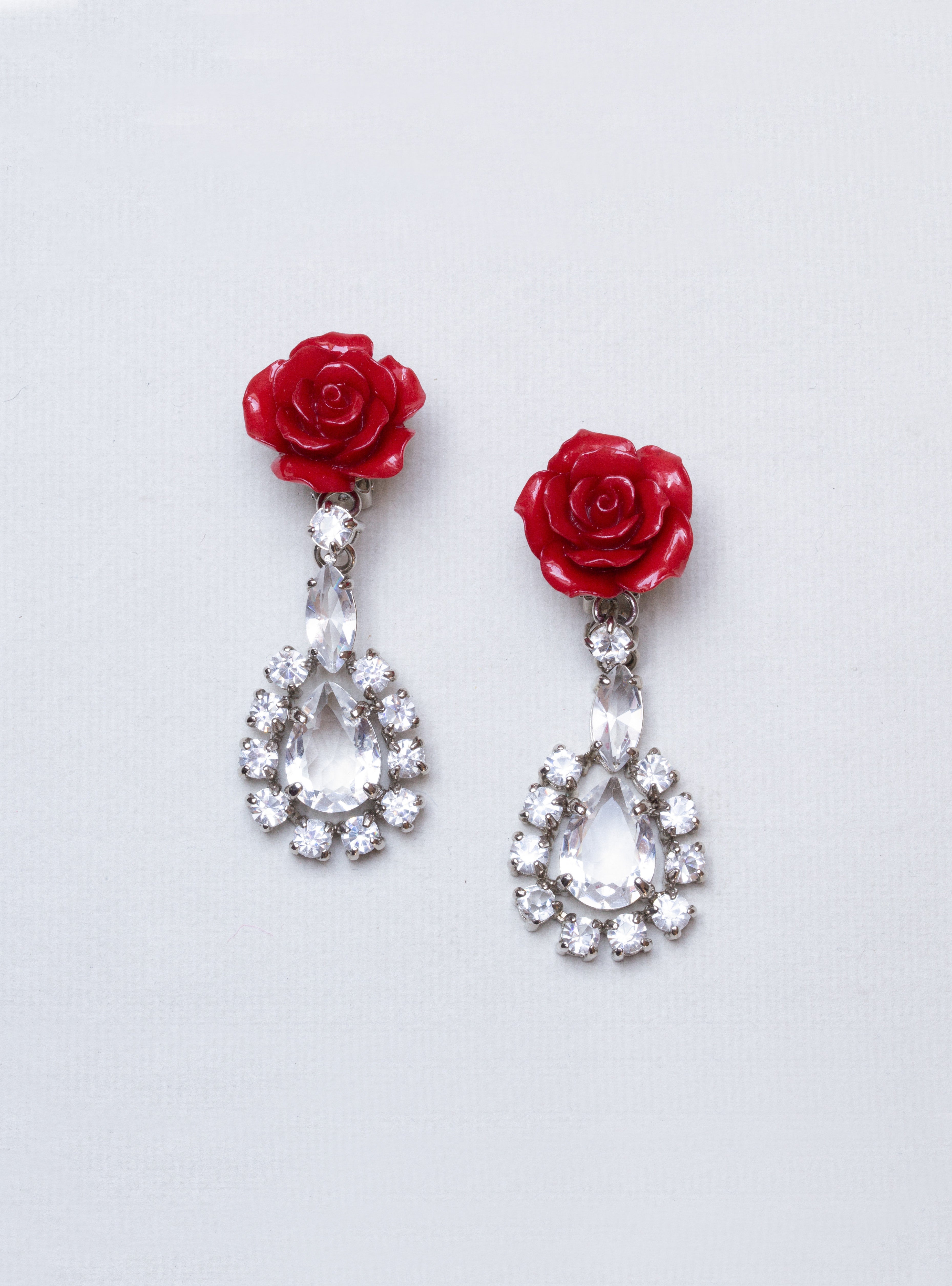 prada rose earrings