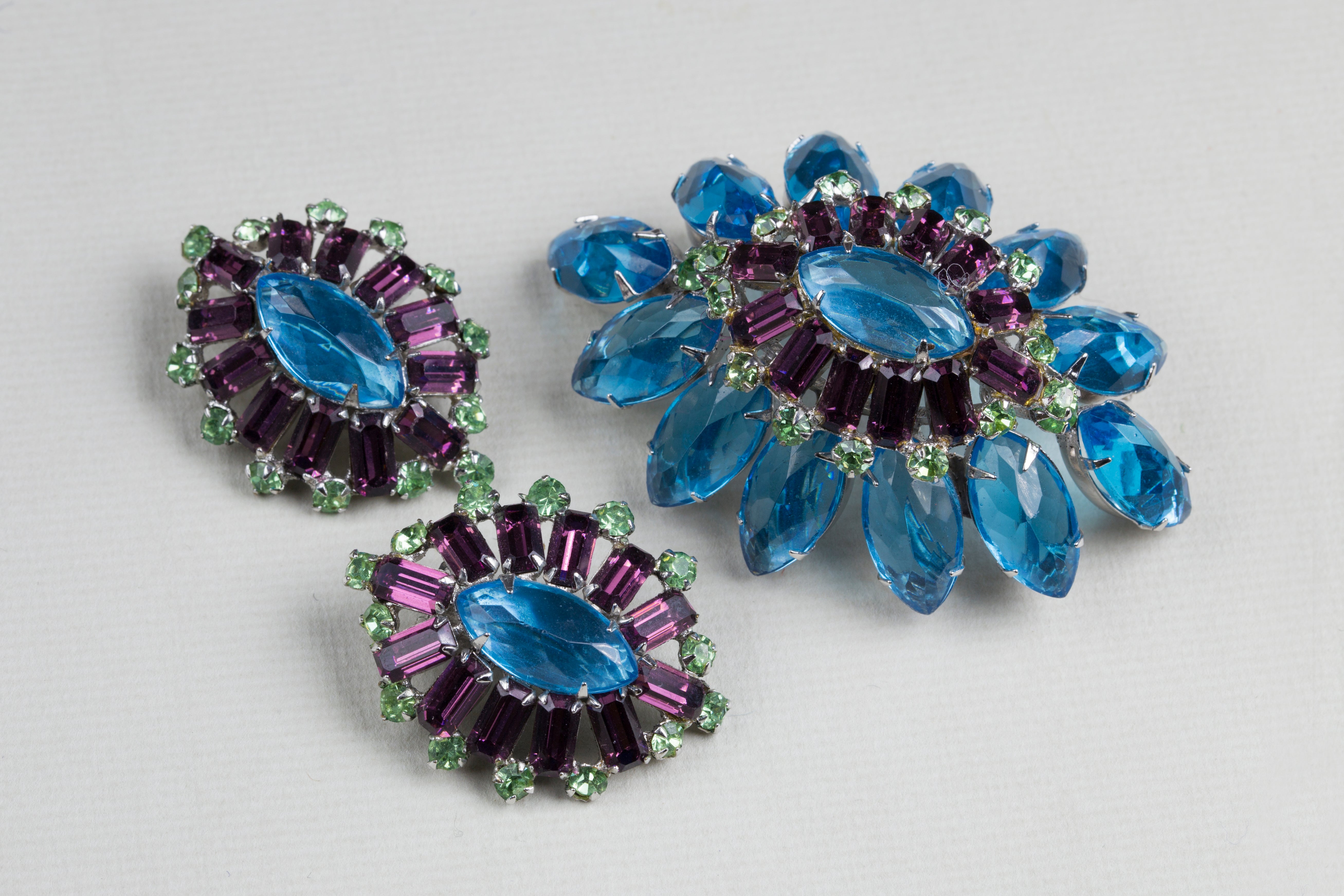 vintage rhinestone brooches