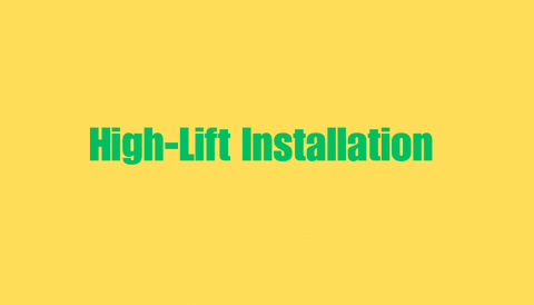 High lift installation