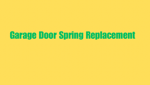 Garage door spring replacement