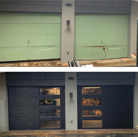 Garage door section replacement
