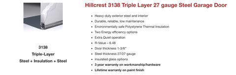 Hillcrest 3138 built specifications