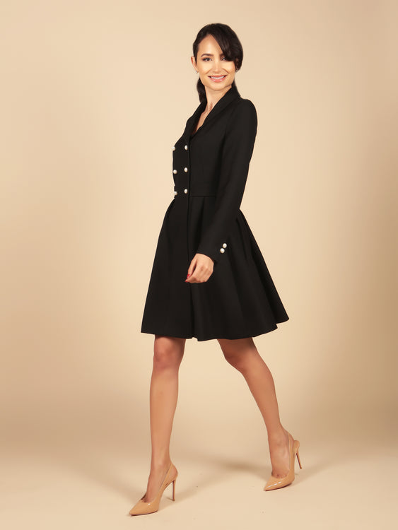 Kennedy' Wool Dress Coat in Rosa – Santinni