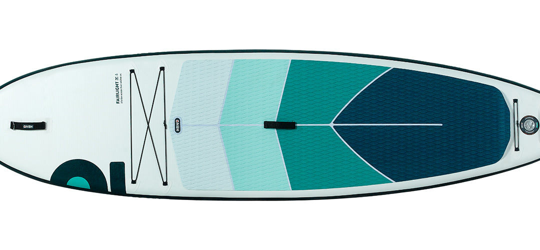 The front of the HONU Fairlight 10'9 all rounder stand up paddleboard