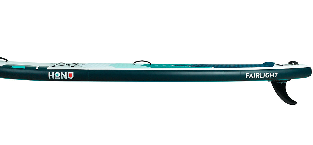 The side view of the HONU Fairlight 10'9 all rounder stand up paddleboard