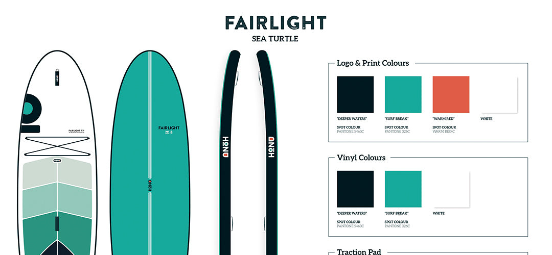 The colours that make up the HONU Fairlight 10'9 all rounder stand up paddleboard
