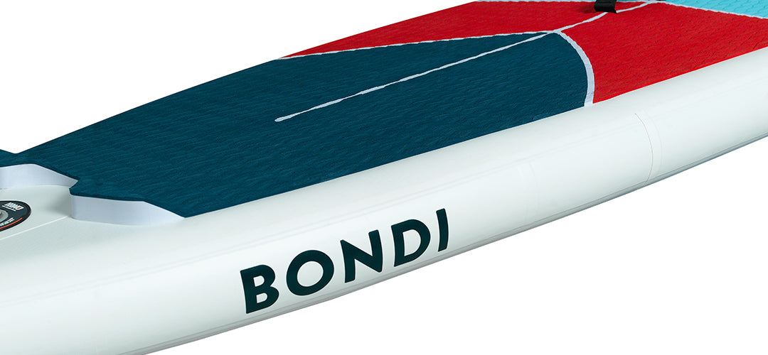 Close-up of the Bondi '22 hybrid surf stand-up paddleboard