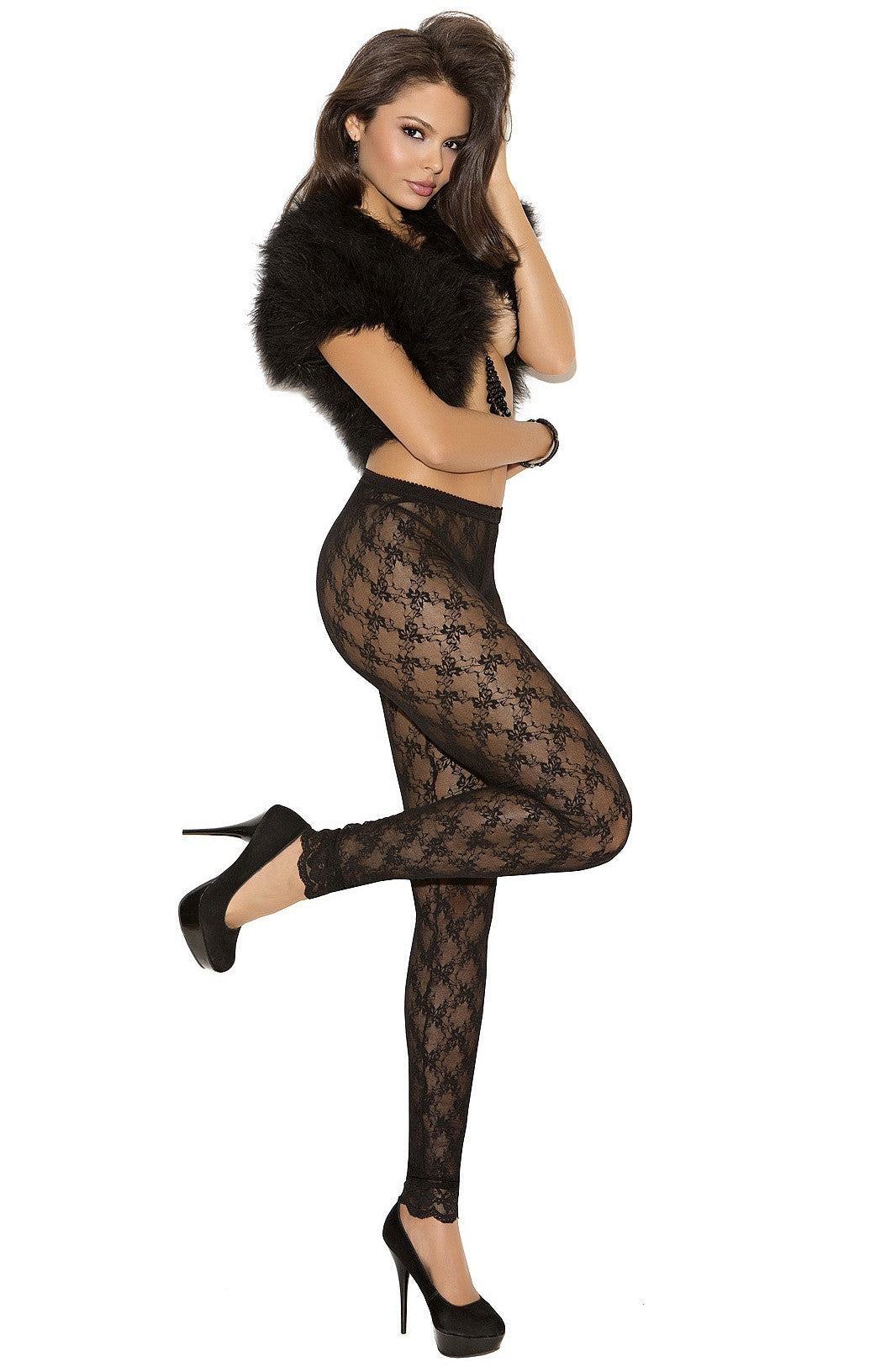 Em 1764 Black Lace Leggings Sexylingerieland 0999