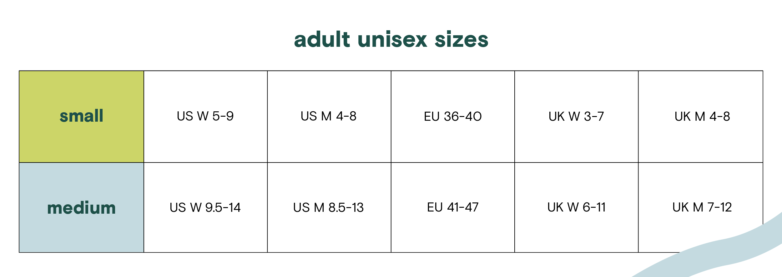 Size Guide - Desktop