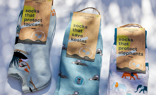 有意识的一步-道德，环保，可持续的袜子支持惊人的事业