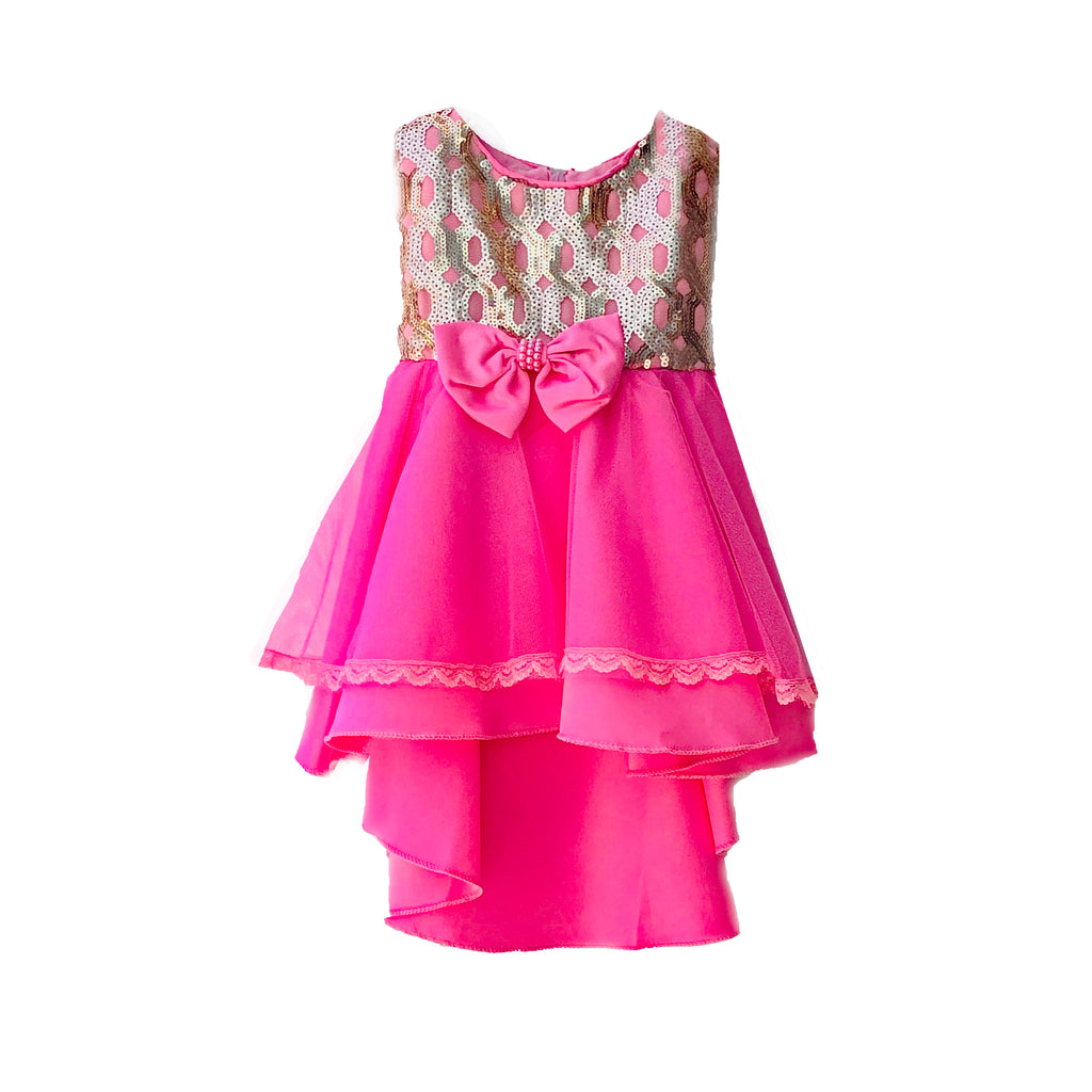 pink and gold baby dress