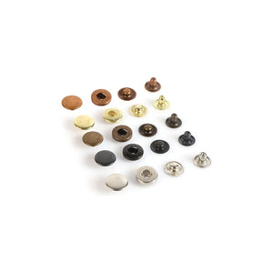 10 mm VT2 Round Metal Fashion Snap Buttons (100 Sets / 700 Sets) - Hobby Trendy - Button Snap Kit