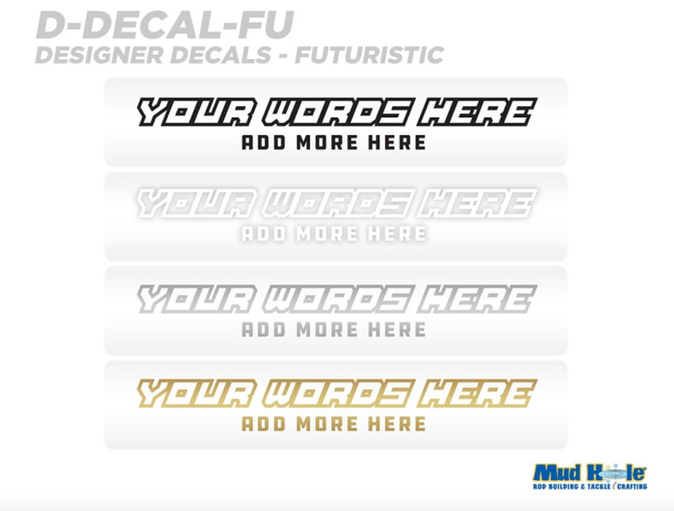12 Options for Custom Text Rod Decals