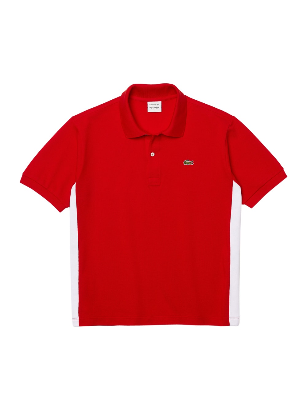 red lacoste shirt