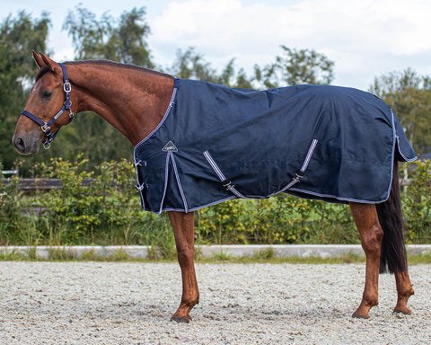 helpen Graan Verscherpen Winterdeken Turnout Luxe 200gr Navy – Dokihorse