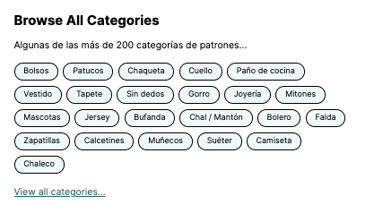 categorias ravelry