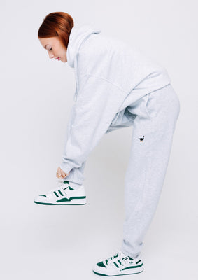 Ash Grey Cuffed Sweat High Waist Sweatpants