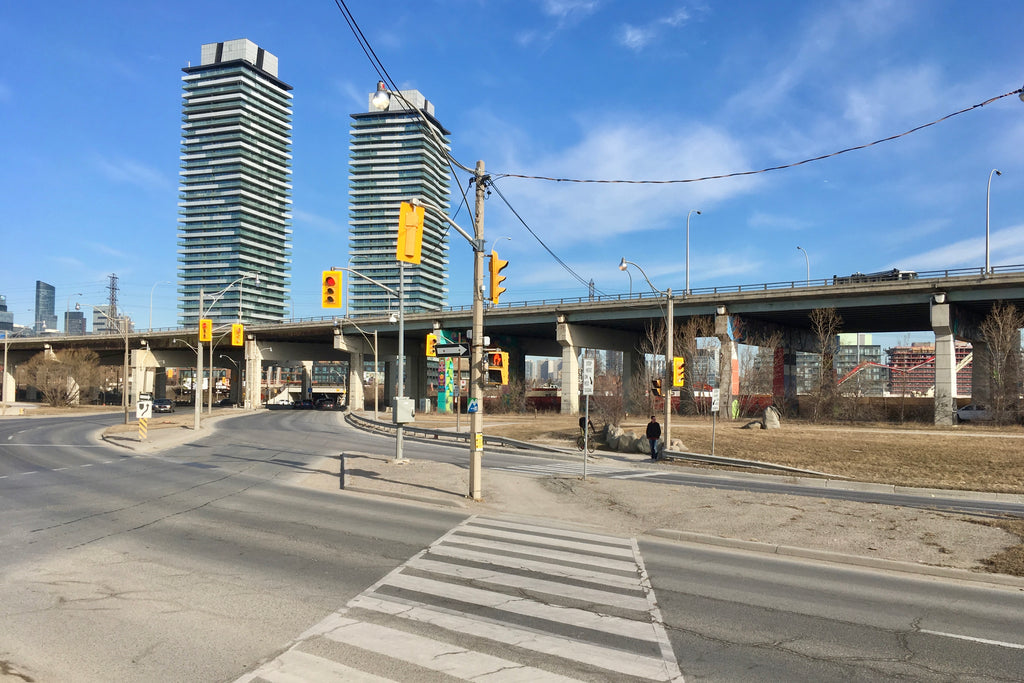 Lakeshore Blvd East at Cherry Street.