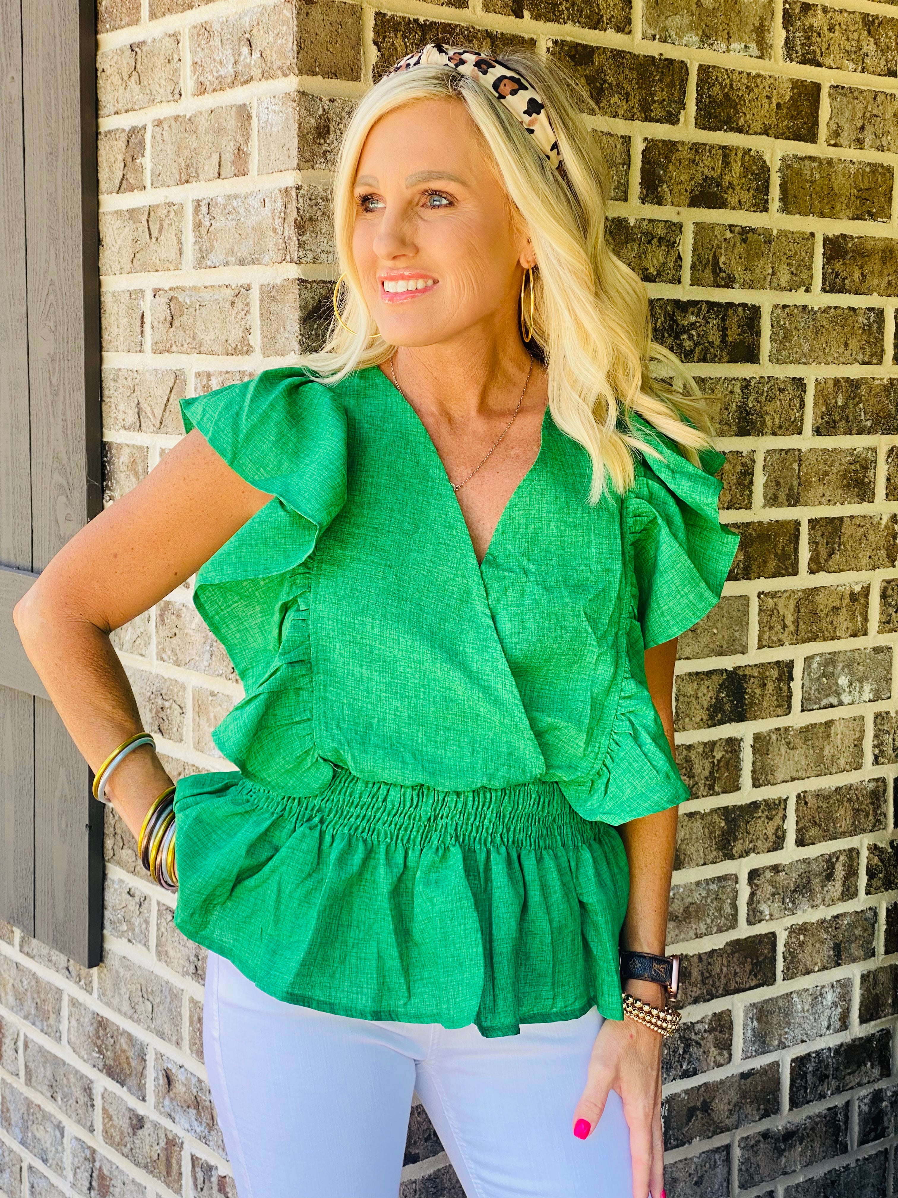 Sassy Smocked Peplum Top