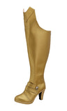 Fate Extra Nero Claudius Red Saber Cosplay Boots Golden High Heel Shoes Customized Over-Knee Boots
