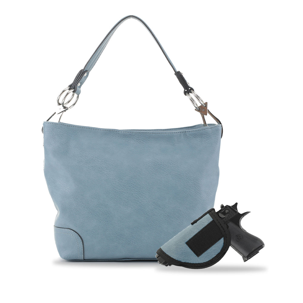 Jessie & James Women?s Lydia Lock and Key Hobo Shoulder Bag, Blue, Hobo Style