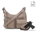Jessie & James Womens Elle Concealed Carry Hobo Handbag, Brown, Hobo Style