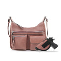 Jessie & James Womens Elle Concealed Carry Hobo Handbag, Pink, Hobo Style