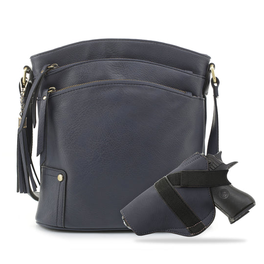Jesse James Robin Concealed Carry Lock and Key Crossbody Bag