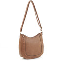 Jessie & James Womens Emily Concealed Carry Hobo With Whipstitch, Beige, Handbags