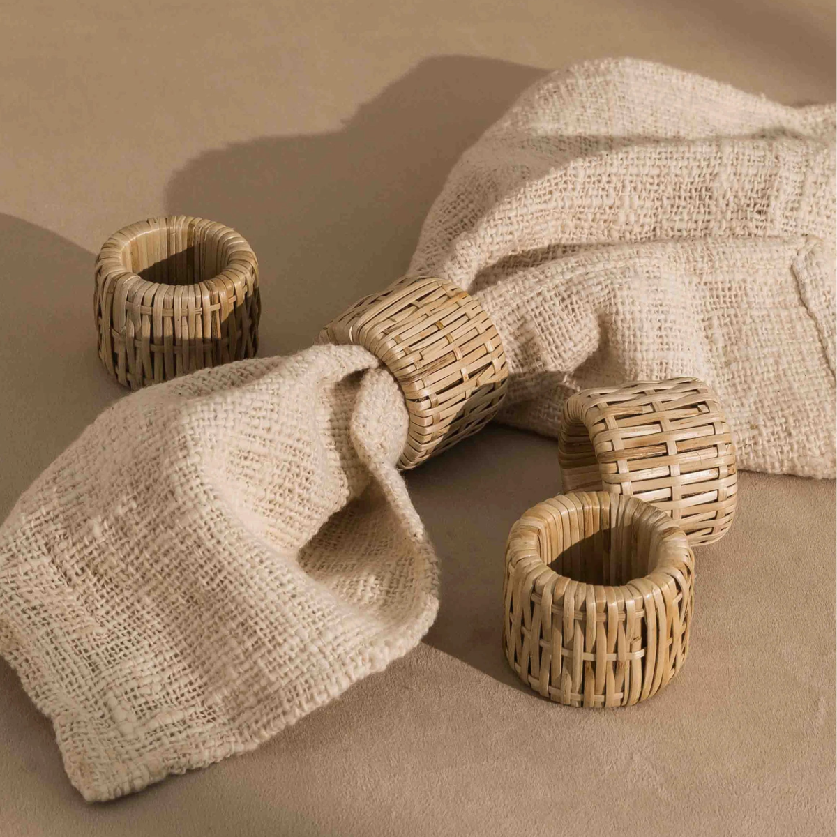 Kikori™ Napkin Rings, Set of 4