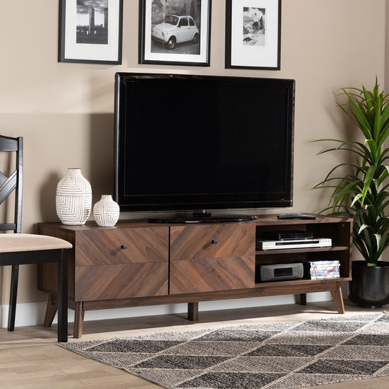 Baxton Studio Mid Century Retro Modern Tv Stand Entertainment