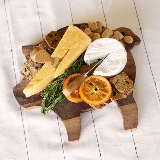 Ceramic Brie Maker & Acacia Wood Spreader Set — The Bread Pedalers