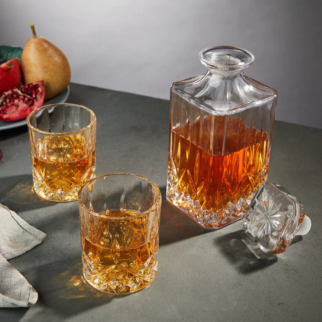 Viski Angled Crystal Amaro Spritz Glasses