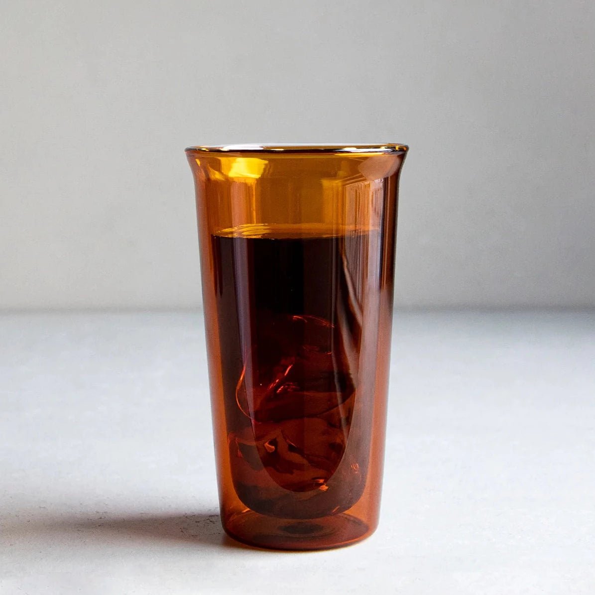 Kinto Cast Amber Double Wall Glass (290ml/9.9oz)