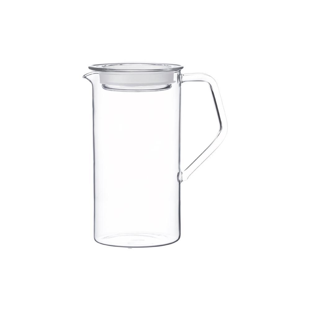 Bloomingville 8.25 Inches 60-Ounce Ribbed Glass, Clear Pitcher