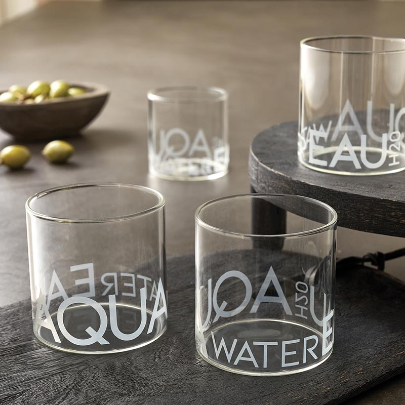 Aqua/Water Table Glass - Set of 4 - Santa Barbara Design Studio