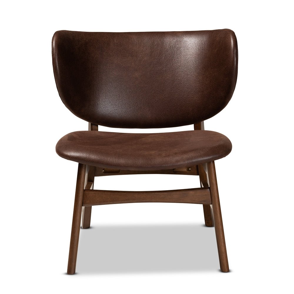 Baxton Studio Bruce Walnut And Black Modern Office Chair lily onyx