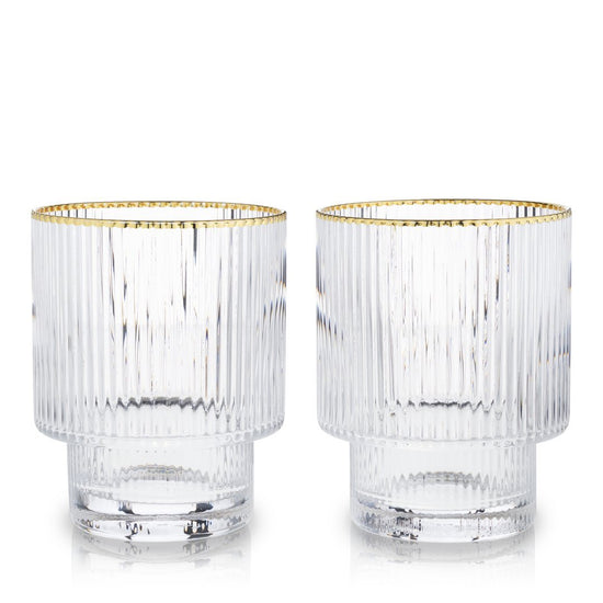 Twine Gilded Glass Tumbler, Set of 2