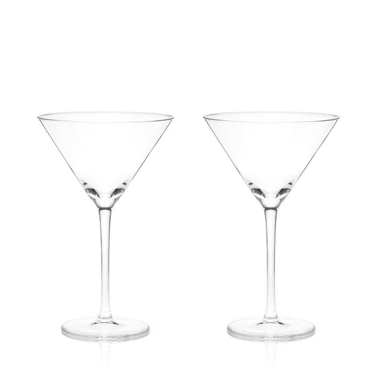 Viski Faceted Martini Glasses