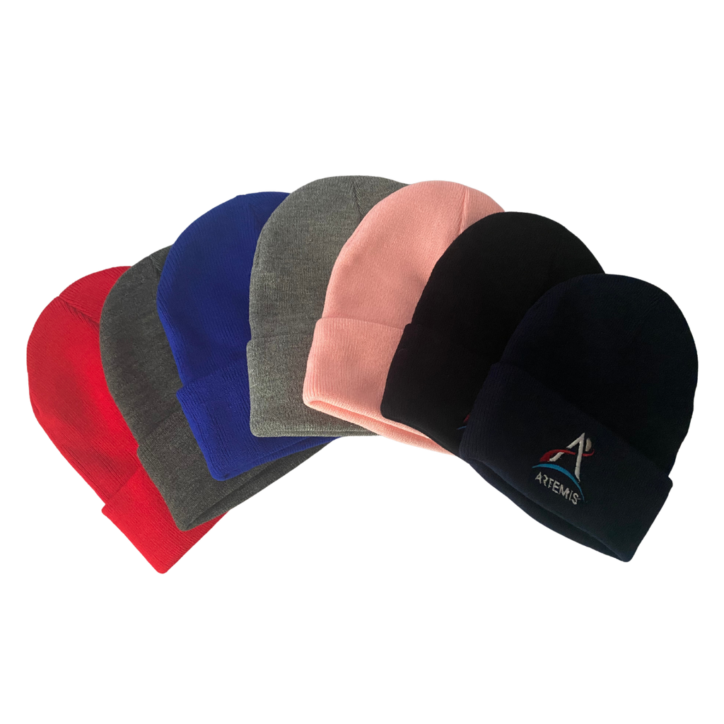 NASA Logo Embroidered Beanie - Cuff Colors with myNASAstore – Assorted