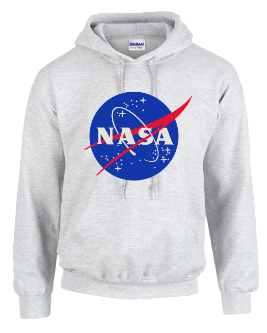 NASA Distressed – Hooded myNASAstore Sweatshirt Gildan Logo