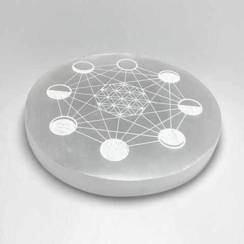 Selenite Moon Cycle Plate