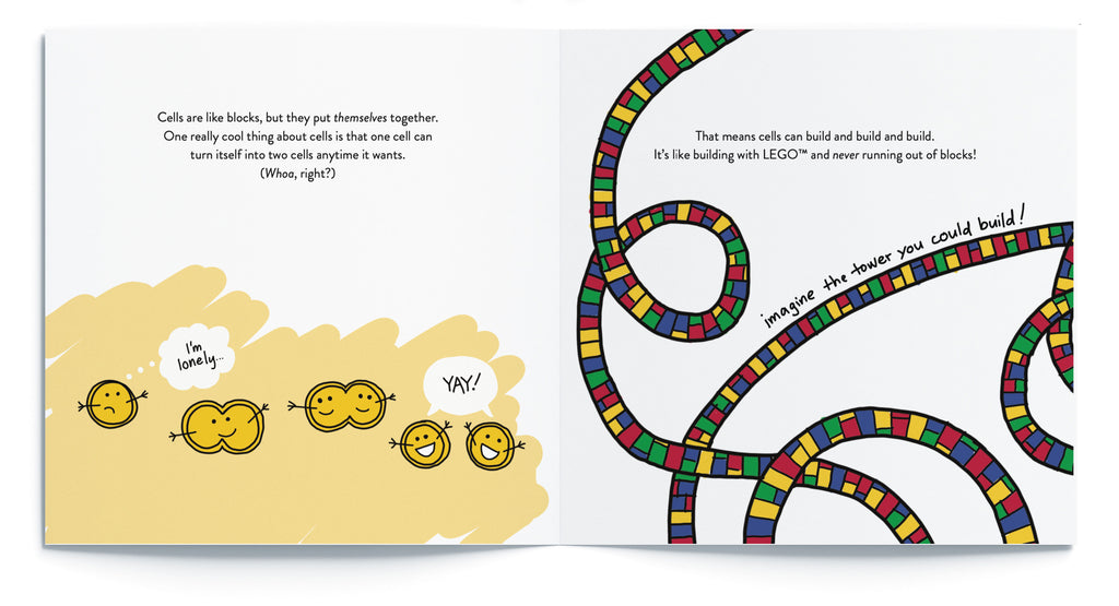 Pages from "What Happens When a Kid Has Cancer", the best book for kids with cancer by Sara Olsher