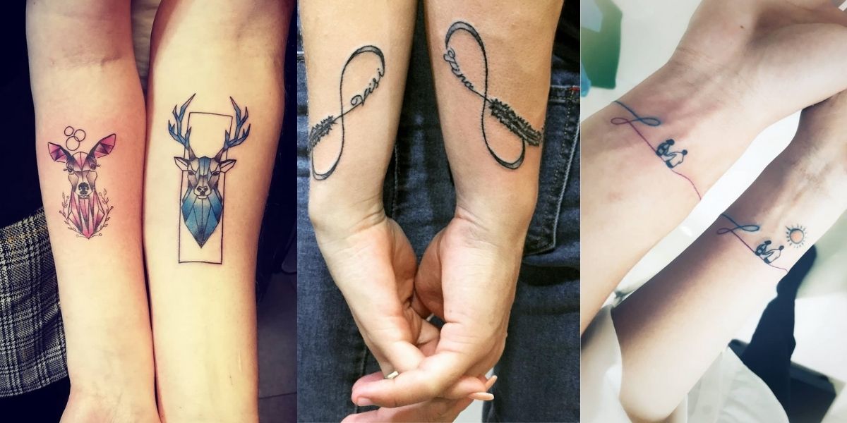 Les tatouages de couple dans le cou, les tatouages de couple sur les côtés, les tatouages de couple derrière l'oreille et les tatouages de couple au poignet sont plus populaires parmi les amoureux qui s'encrent ensemble.