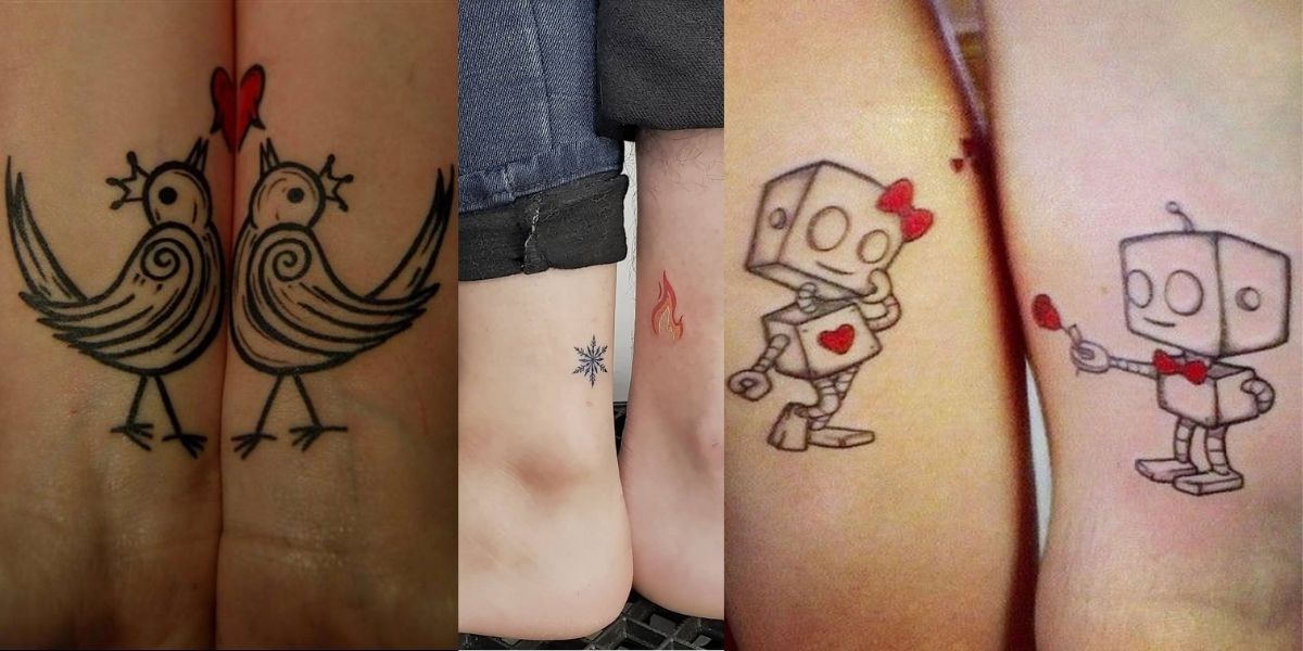 Une autre option consiste à regarder différents motifs de tatouage de couple et à les combiner.