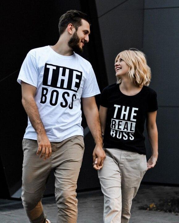 The Boss et The real Boss t-shirts pour couples drole