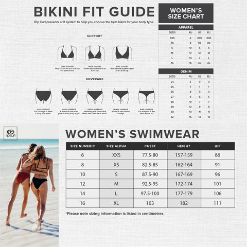 Women's Size Guide – Rip Curl MY/SG