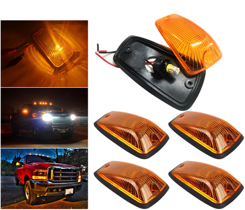 5X Cab Roof Marker Lights Amber LED For 1999-2016 Ford E-150 E-250