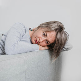 adult woman stressed out at home