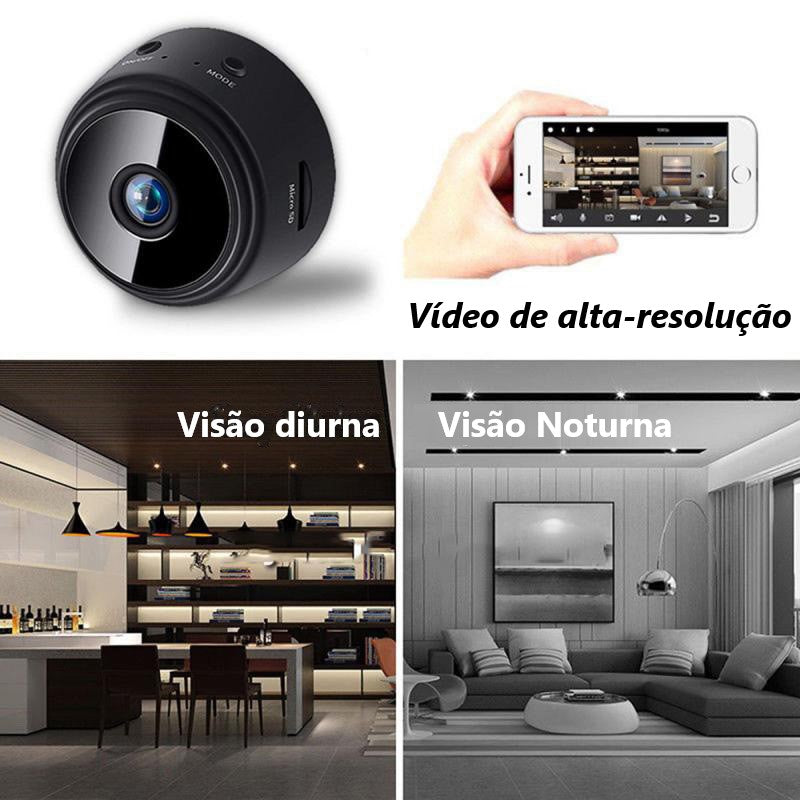 Mini Câmera Sem Fio A9 para Monitoramento Remoto e Vigilância por Vídeo - Coisa de Outro Mundo
